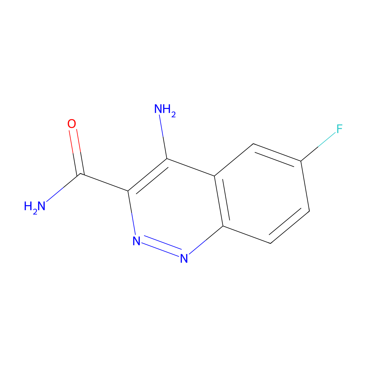 4-Amino-6-fluorocinnoline-3-carboxamide molecular structure, CAS 161373-29-1