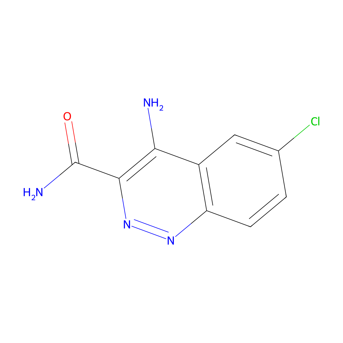 4-Amino-6-chlorocinnoline-3-carboxamide molecular structure, CAS 161373-33-7