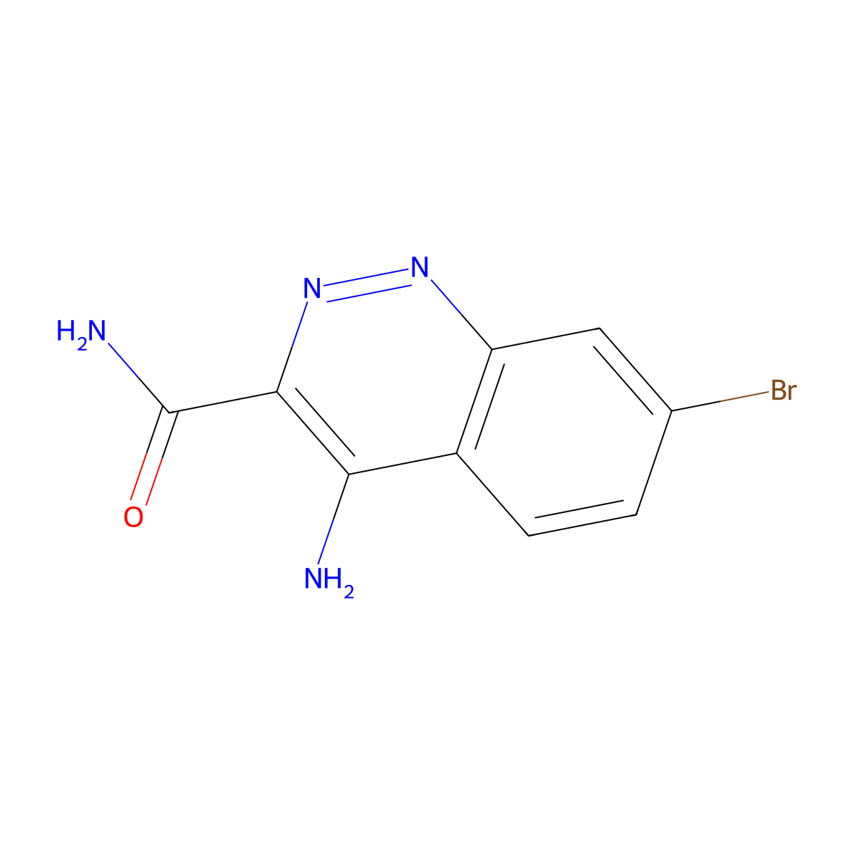 4-Amino-7-bromocinnoline-3-carboxamide molecular structure, CAS 161373-37-1