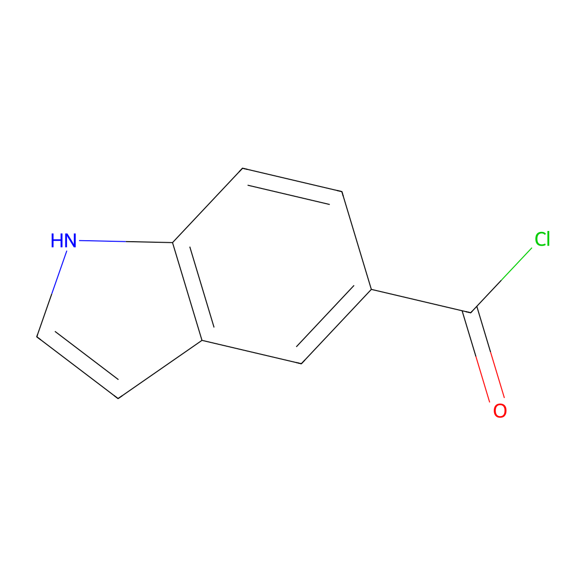 1H-Indole-5-carbonyl chloride molecular structure, CAS 161397-68-8