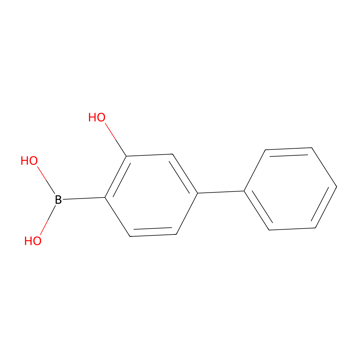(3-Hydroxy-[1,1'-biphenyl]-4-yl)boronicacid molecular structure, CAS 161398-83-0