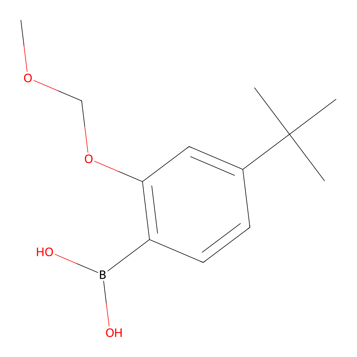 (4-(Tert-butyl)-2-(methoxymethoxy)phenyl)boronic acid molecular structure, CAS 161399-09-3