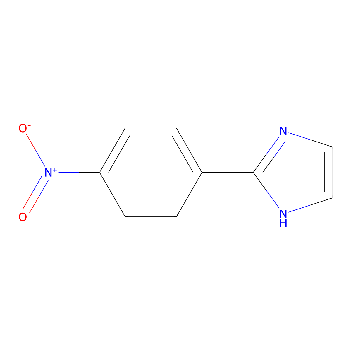 2-(4-nitrophenyl)-1H-imidazole molecular structure, CAS 1614-06-8