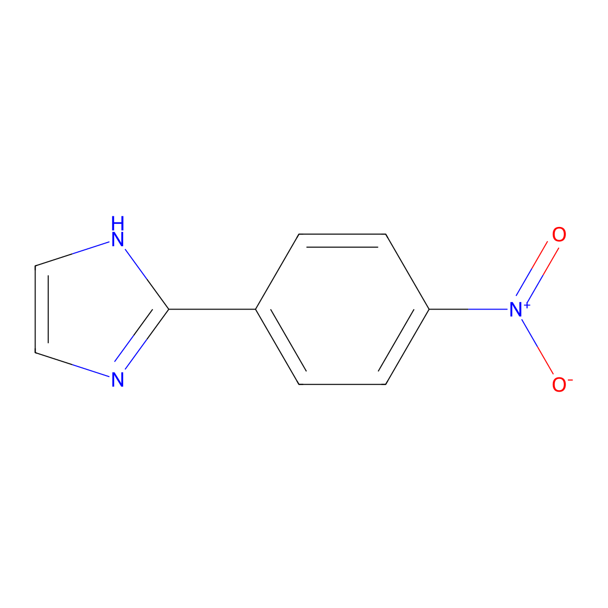 2-(4-nitrophenyl)-1H-imidazole molecular structure, CAS 1614-06-8