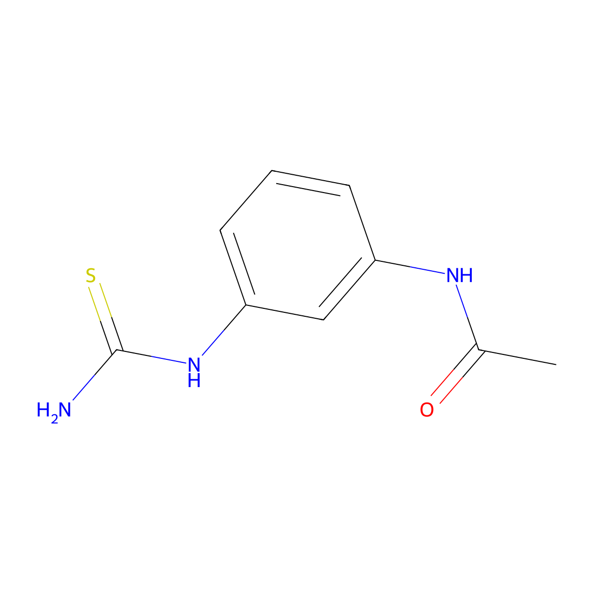 N-[3-(carbamothioylamino)phenyl]acetamide molecular structure, CAS 1614-34-2