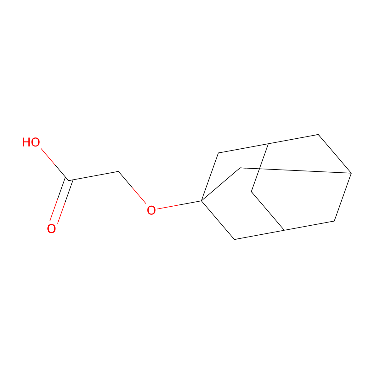 2-(Adamantan-1-yloxy)acetic acid molecular structure, CAS 1614-38-6