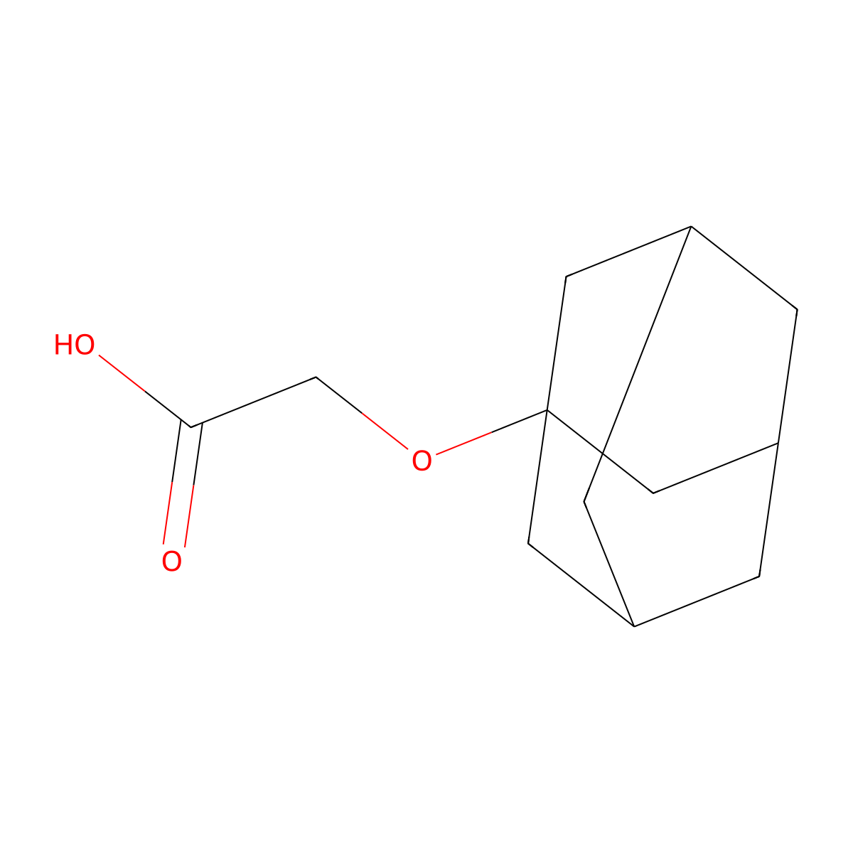 2-(Adamantan-1-yloxy)acetic acid molecular structure, CAS 1614-38-6