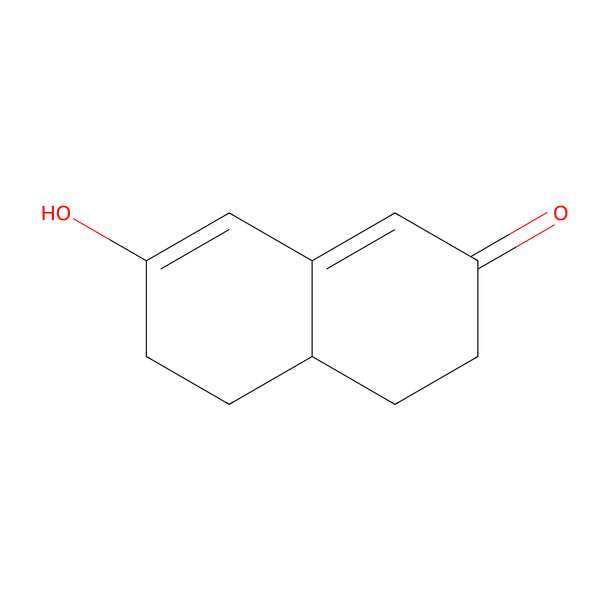 7-Hydroxy-2,3,4,4a,5,6-hexahydronaphthalen-2-one molecular structure, CAS 1614-83-1