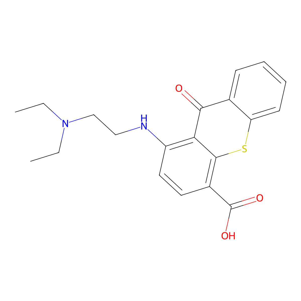 Hycanthone acid molecular structure, CAS 16140-23-1