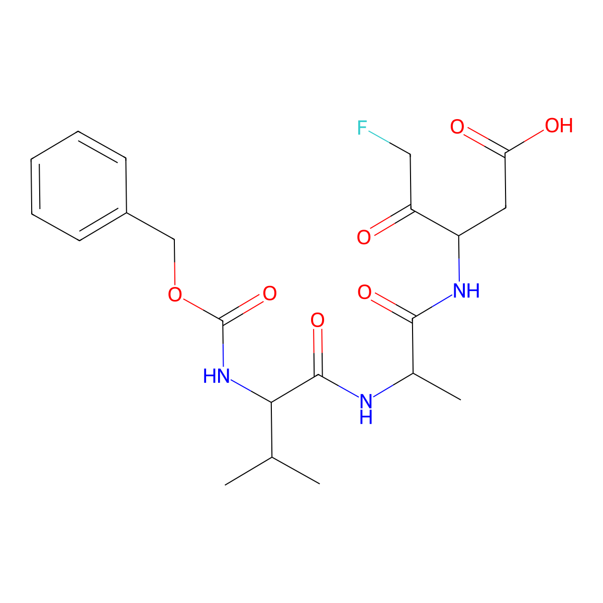 Benzyloxycarbonyl-valyl-alanyl-aspartyl-fluoromethane molecular structure, CAS 161401-82-7