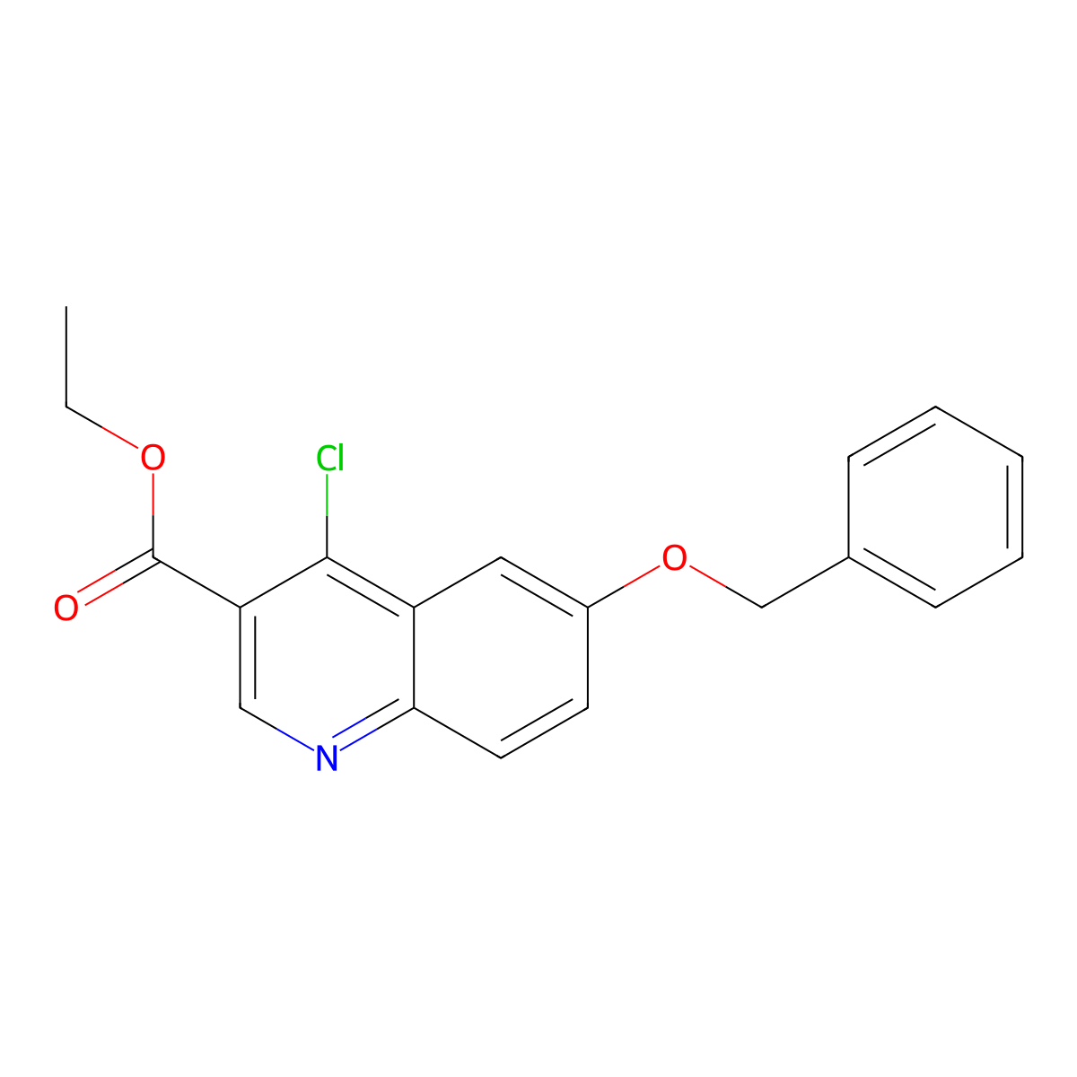 6-Benzyloxy-4-chloro-quinoline-3-carboxylic acid ethyl ester molecular structure, CAS 161405-23-8