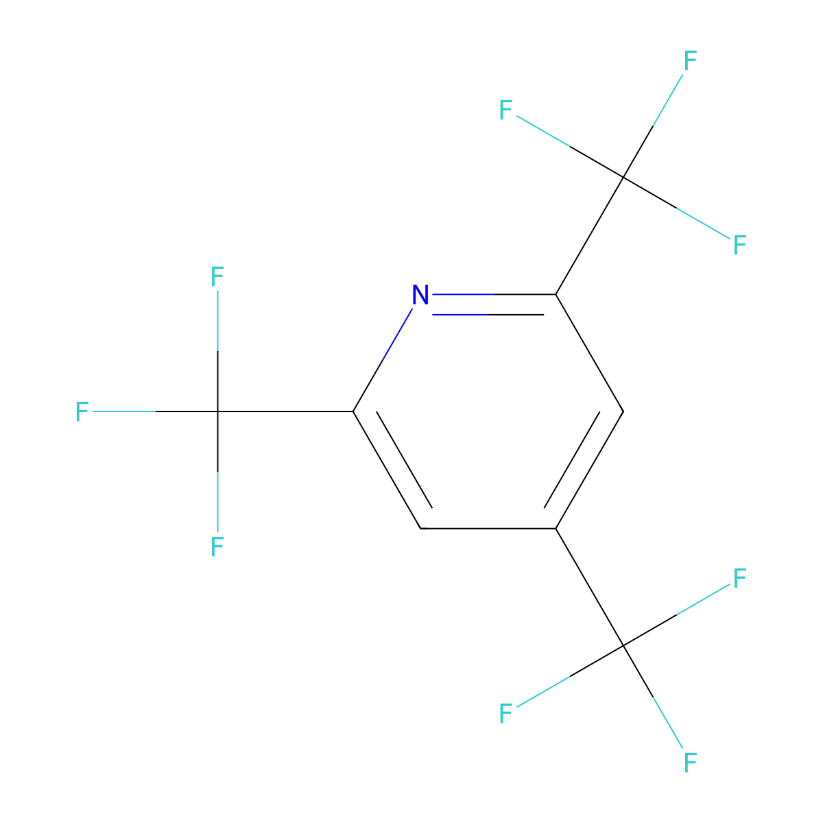 2,4,6-Tris(trifluoromethyl)pyridine molecular structure, CAS 161406-41-3