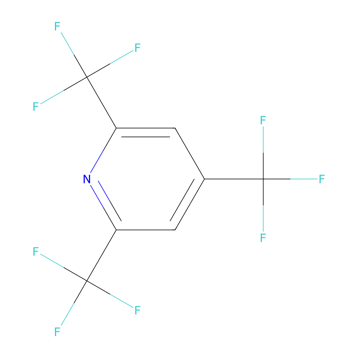 2,4,6-Tris(trifluoromethyl)pyridine molecular structure, CAS 161406-41-3