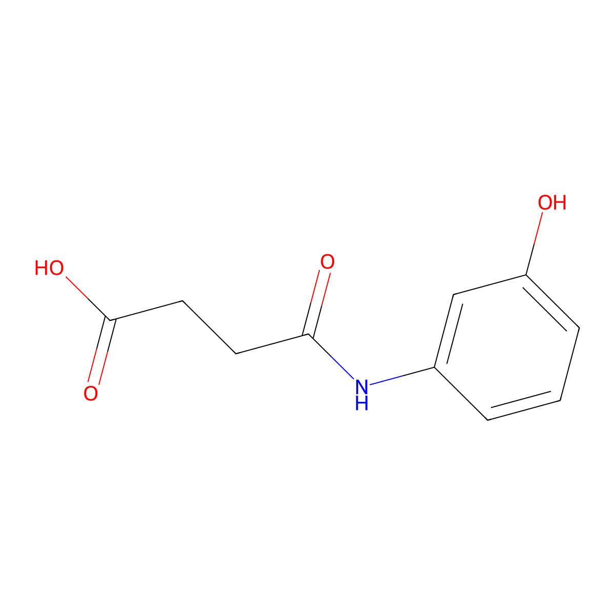 4-(3-Hydroxyanilino)-4-oxobutanoic acid molecular structure, CAS 16141-43-8