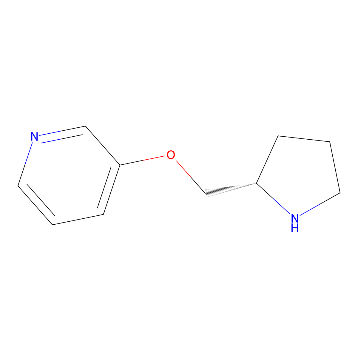 (S)-3-(Pyrrolidin-2-ylmethoxy)pyridine molecular structure, CAS 161416-57-5