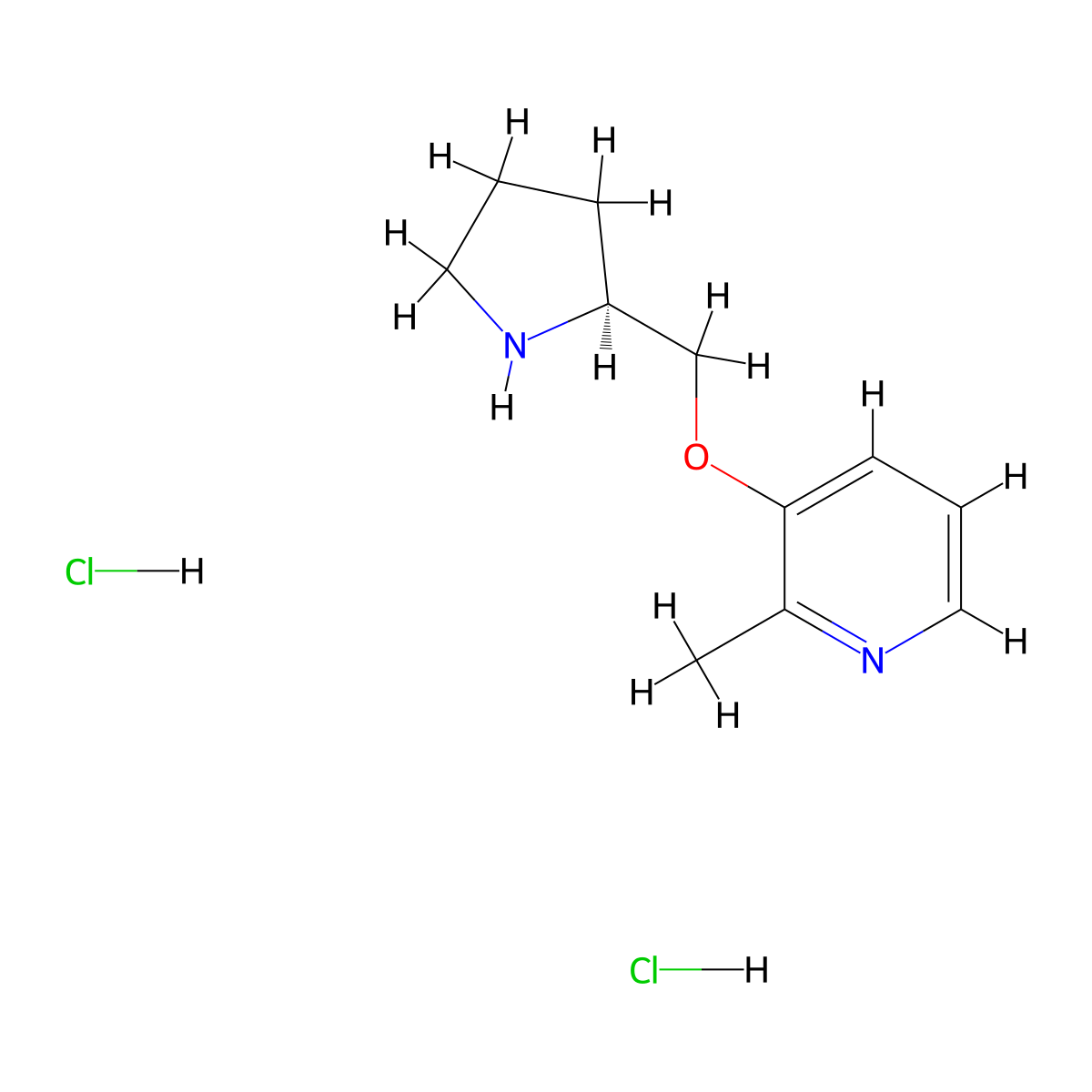 ABT-089 dihydrochloride molecular structure, CAS 161416-61-1