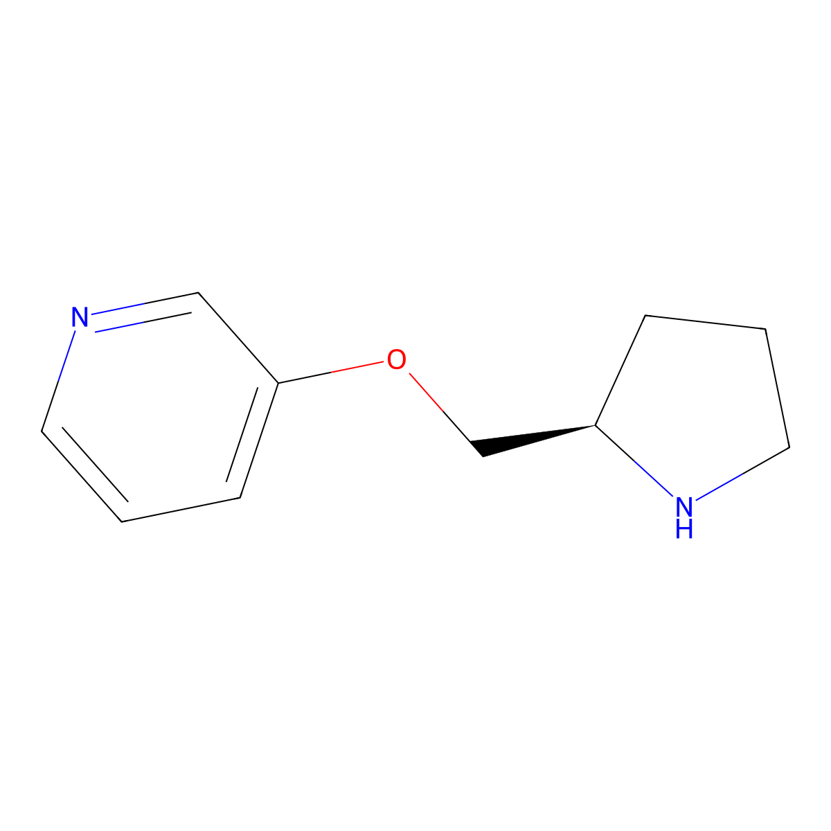(R)-3-(Pyrrolidin-2-ylmethoxy)pyridine molecular structure, CAS 161416-94-0