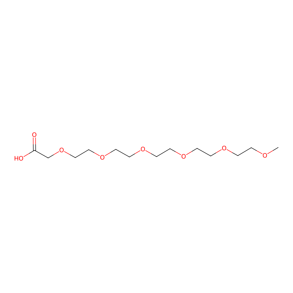 2,5,8,11,14,17-Hexaoxanonadecan-19-oic acid molecular structure, CAS 16142-03-3