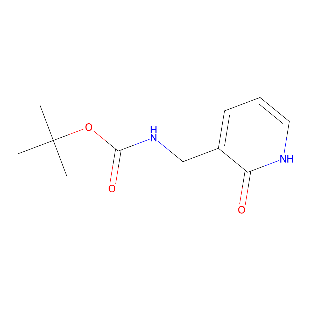 Tert-butyl ((2-oxo-1,2-dihydropyridin-3-yl)methyl)carbamate molecular structure, CAS 1614218-02-8