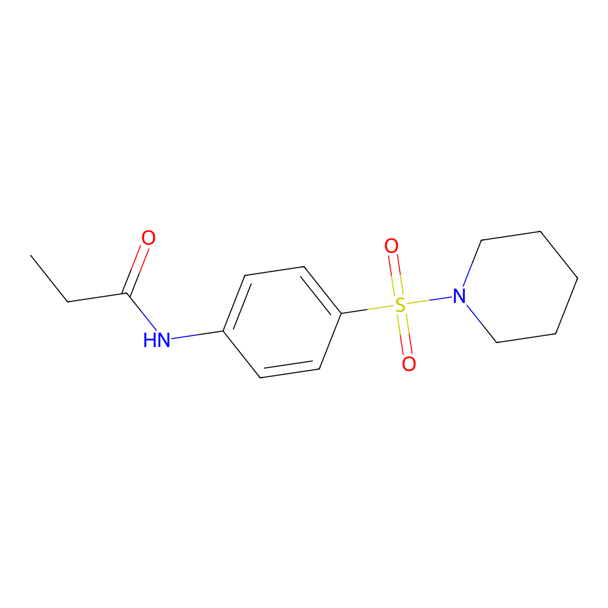 N-(4-piperidin-1-ylsulfonylphenyl)propanamide molecular structure, CAS 161422-96-4