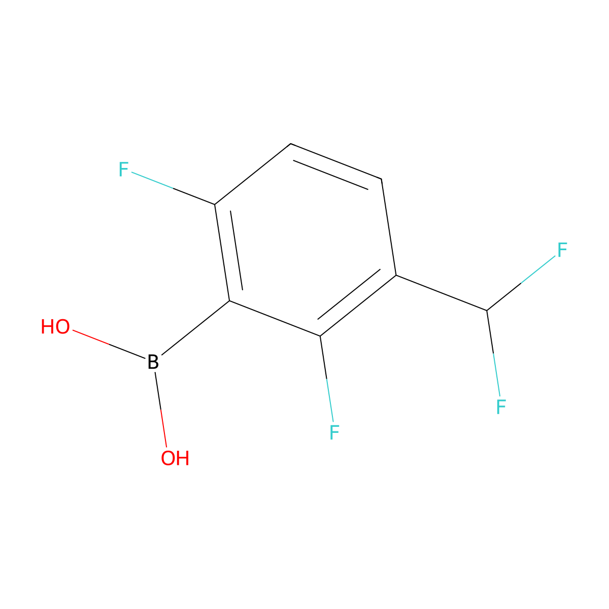 [3-(Difluoromethyl)-2,6-difluorophenyl]boronic acid molecular structure, CAS 1614232-38-0