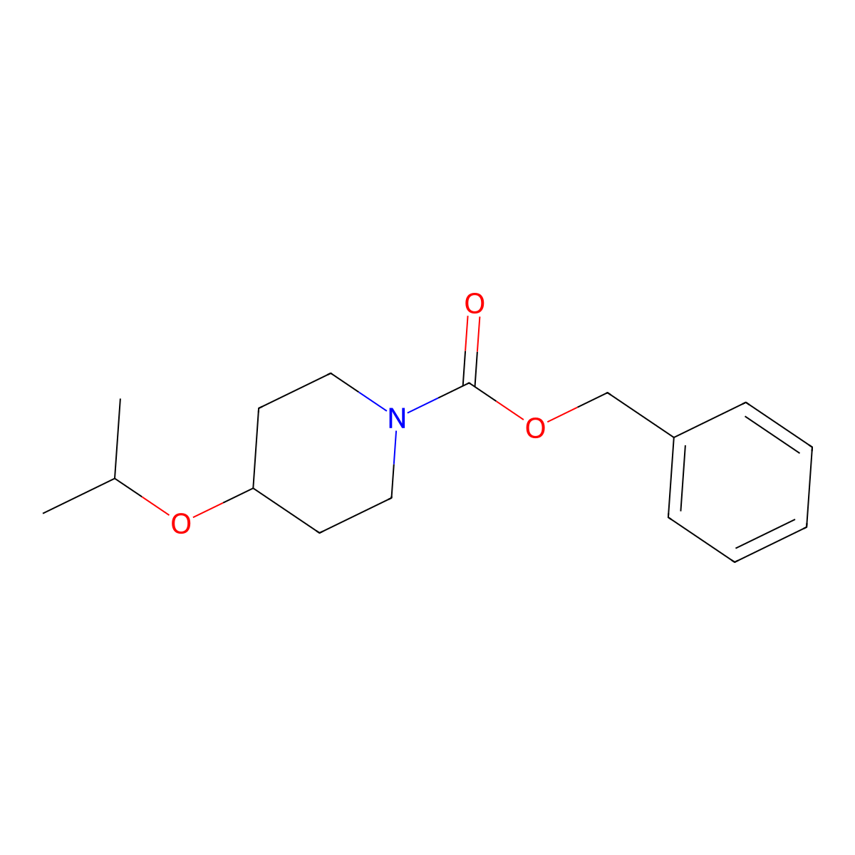 Benzyl 4-Isopropoxypiperidine-1-carboxylate molecular structure, CAS 1614234-65-9