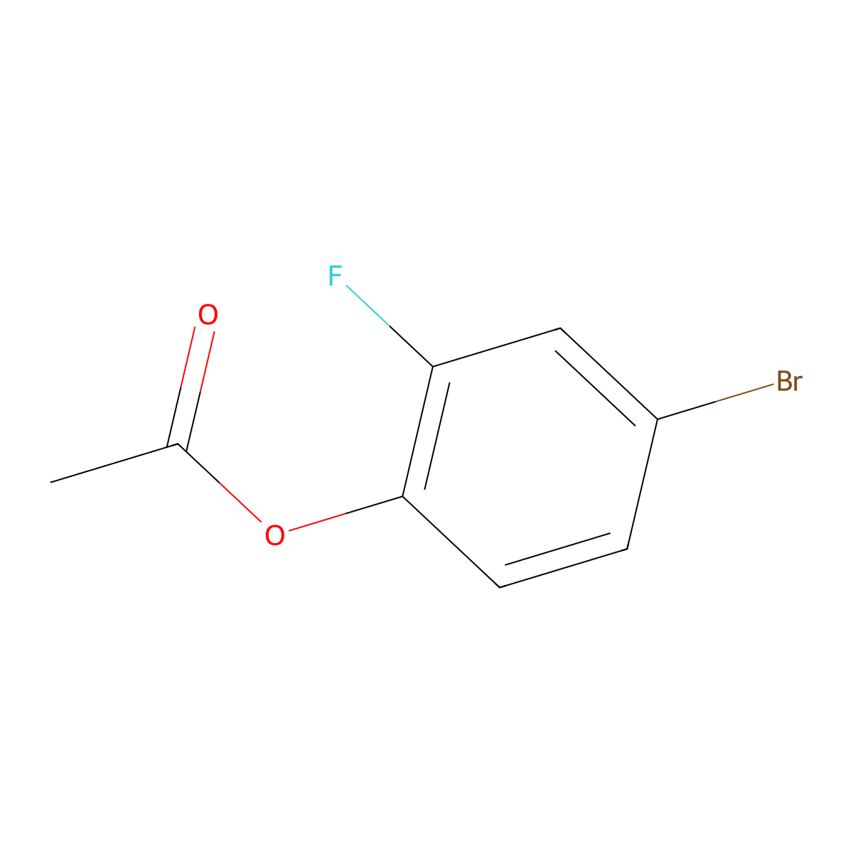 4-Bromo-2-fluorophenyl acetate molecular structure, CAS 161424-78-8