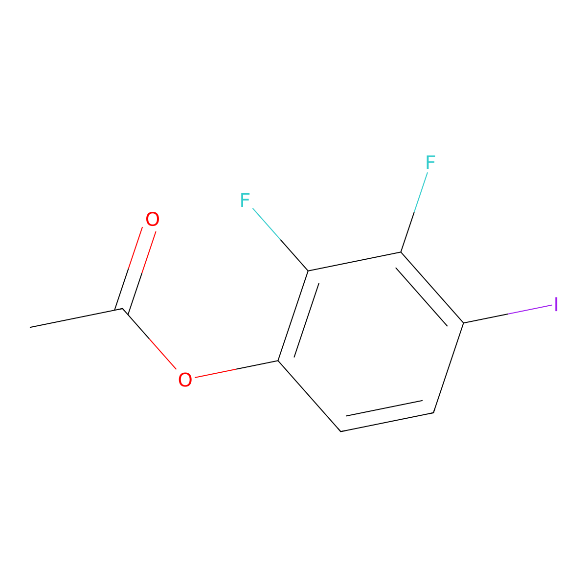 Phenol, 2,3-difluoro-4-iodo-, 1-acetate molecular structure, CAS 161424-81-3