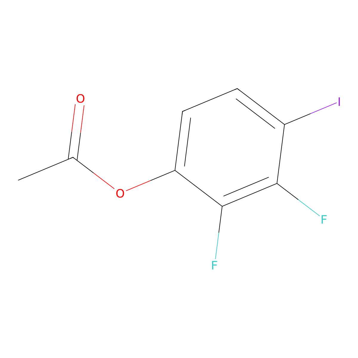 Phenol, 2,3-difluoro-4-iodo-, 1-acetate molecular structure, CAS 161424-81-3