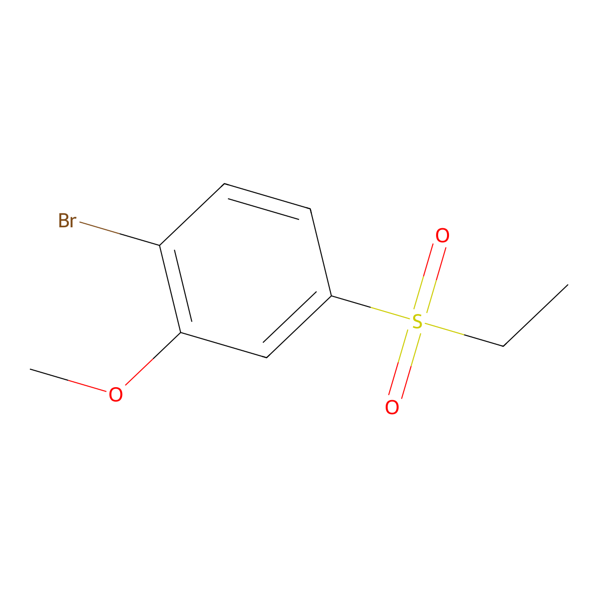 1-Bromo-4-(ethylsulfonyl)-2-methoxybenzene molecular structure, CAS 1614246-34-2