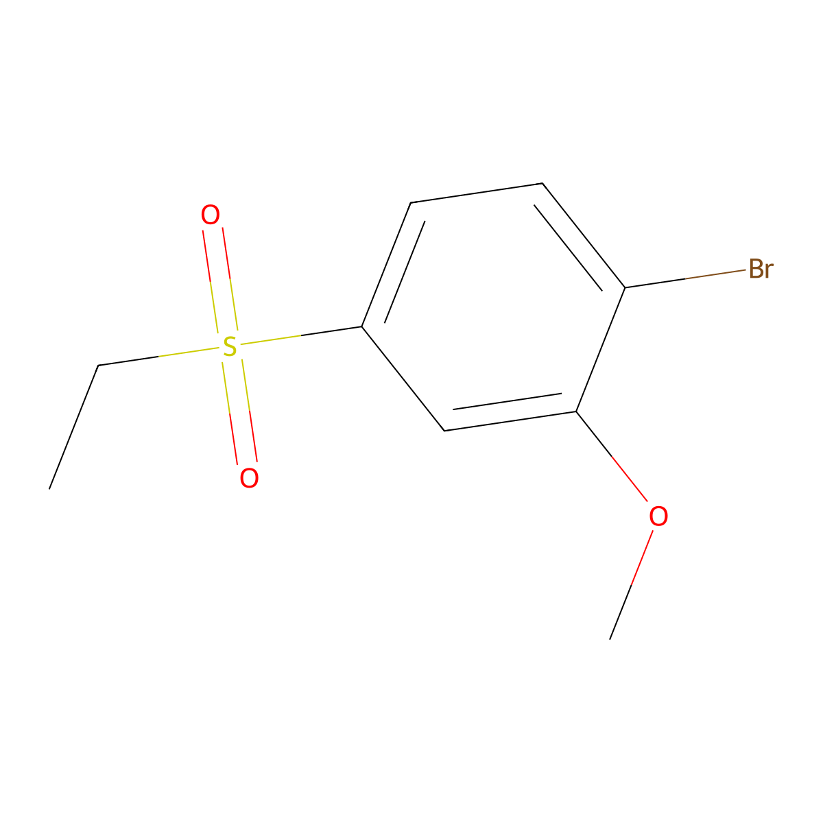 1-Bromo-4-(ethylsulfonyl)-2-methoxybenzene molecular structure, CAS 1614246-34-2