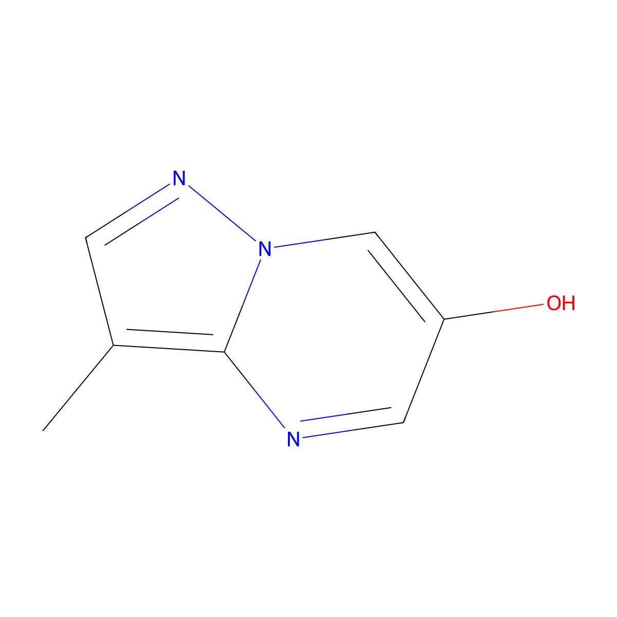 3-Methylpyrazolo[1,5-a]pyrimidin-6-ol molecular structure, CAS 1614247-66-3