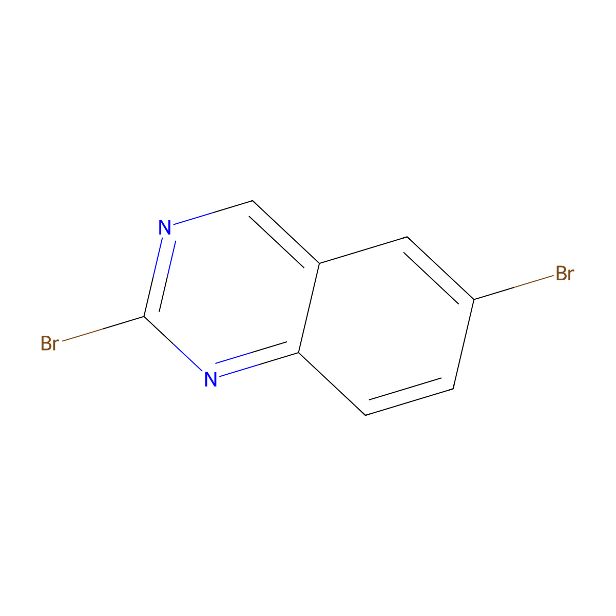 2,6-Dibromoquinazoline molecular structure, CAS 161425-75-8