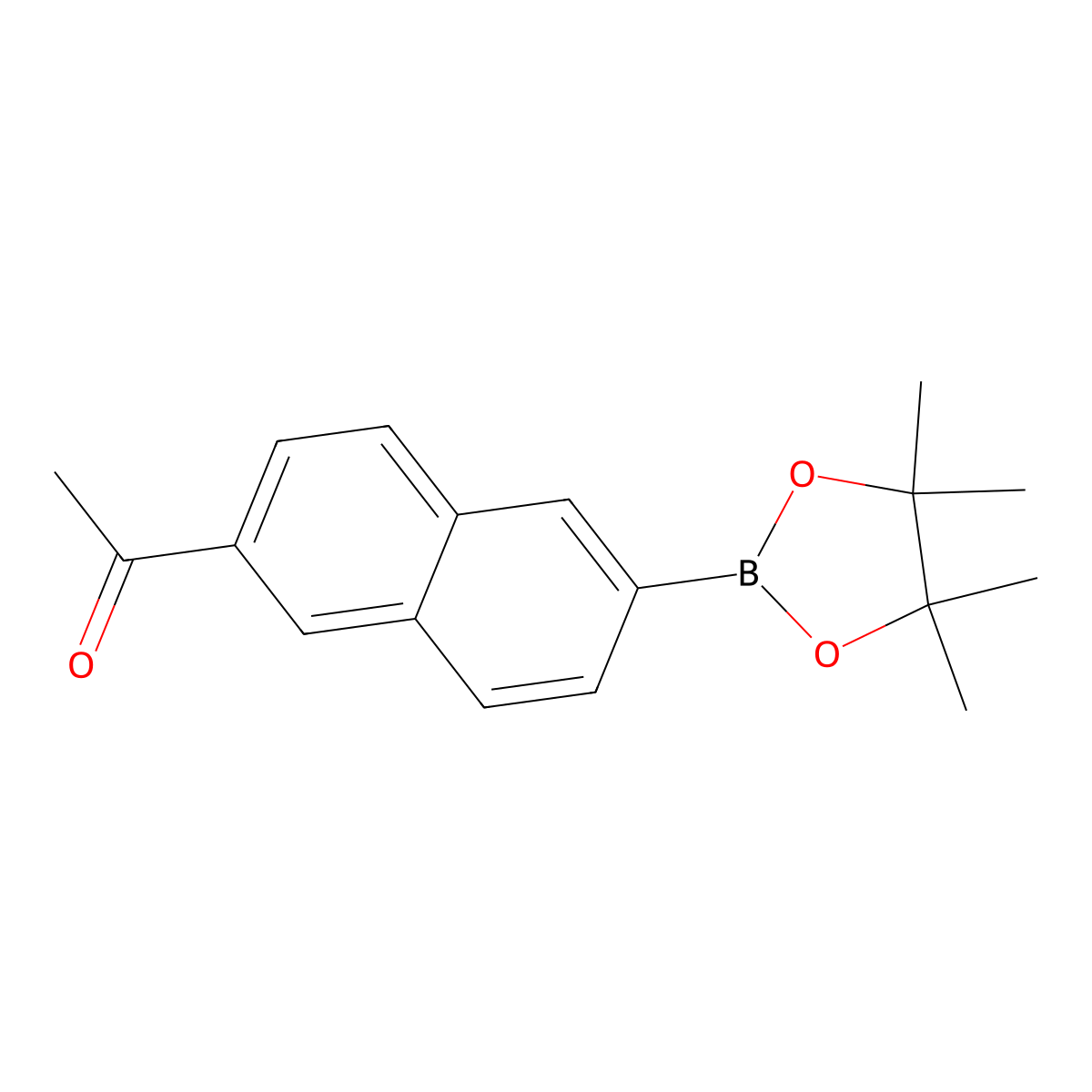 1-(6-(4,4,5,5-Tetramethyl-1,3,2-dioxaborolan-2-yl)naphthalen-2-yl)ethanone molecular structure, CAS 1614255-25-2