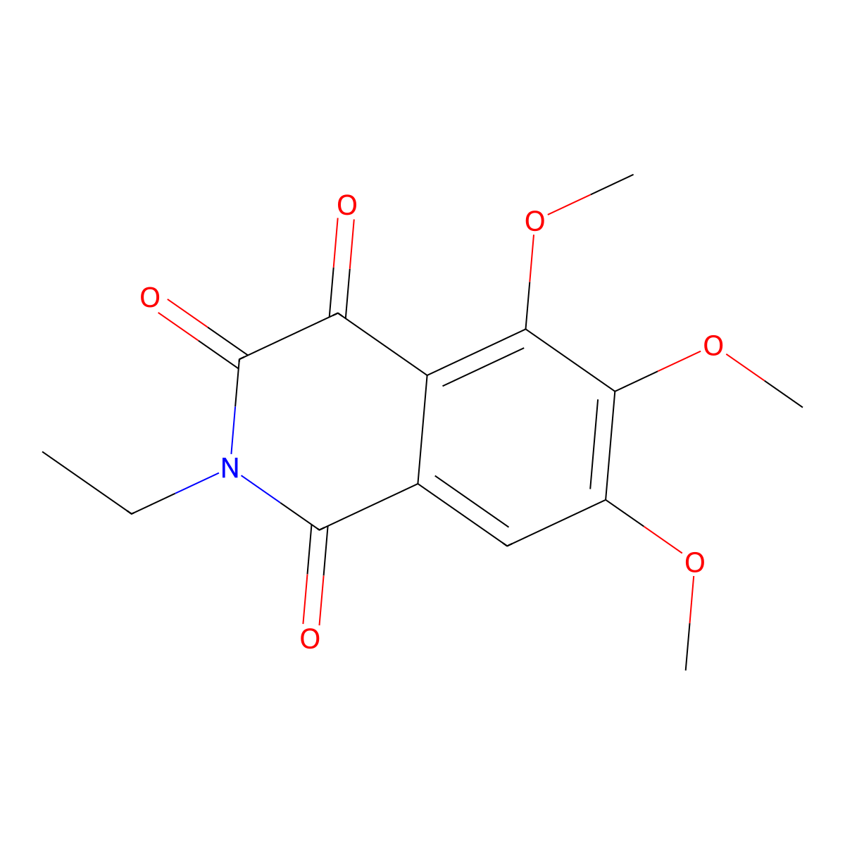 2-ethyl-5,6,7-trimethoxyisoquinoline-1,3,4(2H)-trione molecular structure, CAS 161426-71-7