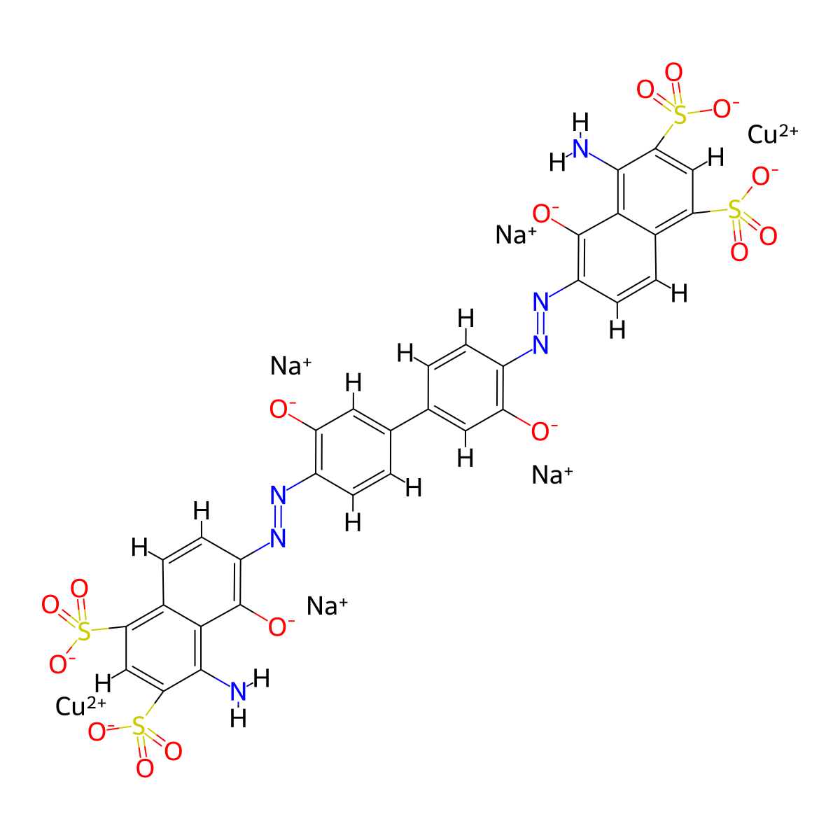 Direct Blue 76 molecular structure, CAS 16143-79-6
