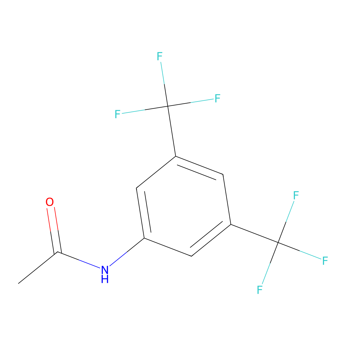 3',5'-Bis(trifluoromethyl)acetanilide molecular structure, CAS 16143-84-3