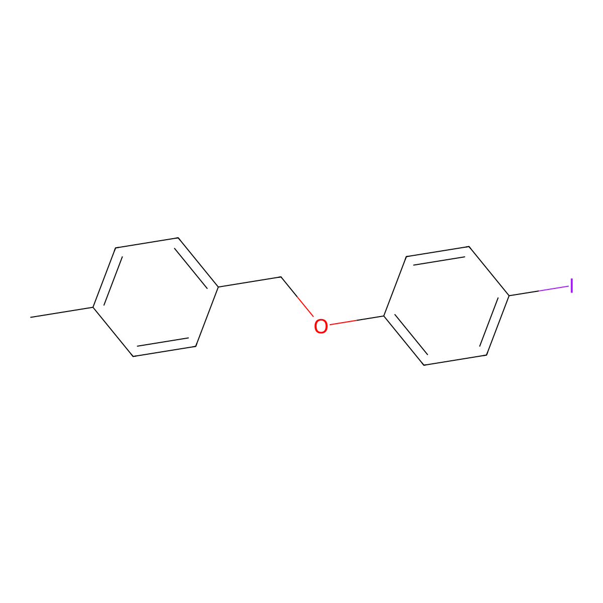 1-Iodo-4-((4-methylbenzyl)oxy)benzene molecular structure, CAS 161431-69-2