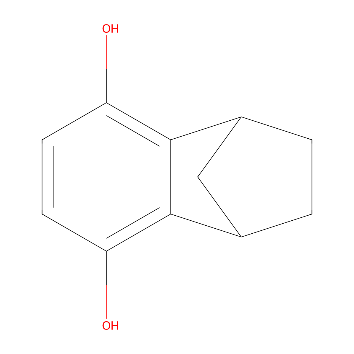 1,4-Methanonaphthalene-5,8-diol, 1,2,3,4-tetrahydro- molecular structure, CAS 16144-91-5