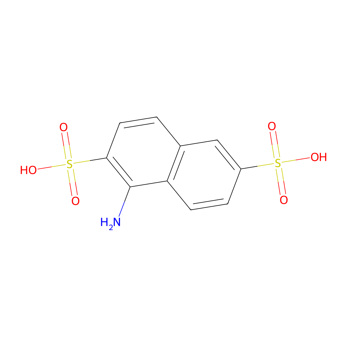 1-Aminonaphthalene-2,6-disulfonic acid molecular structure, CAS 16144-92-6