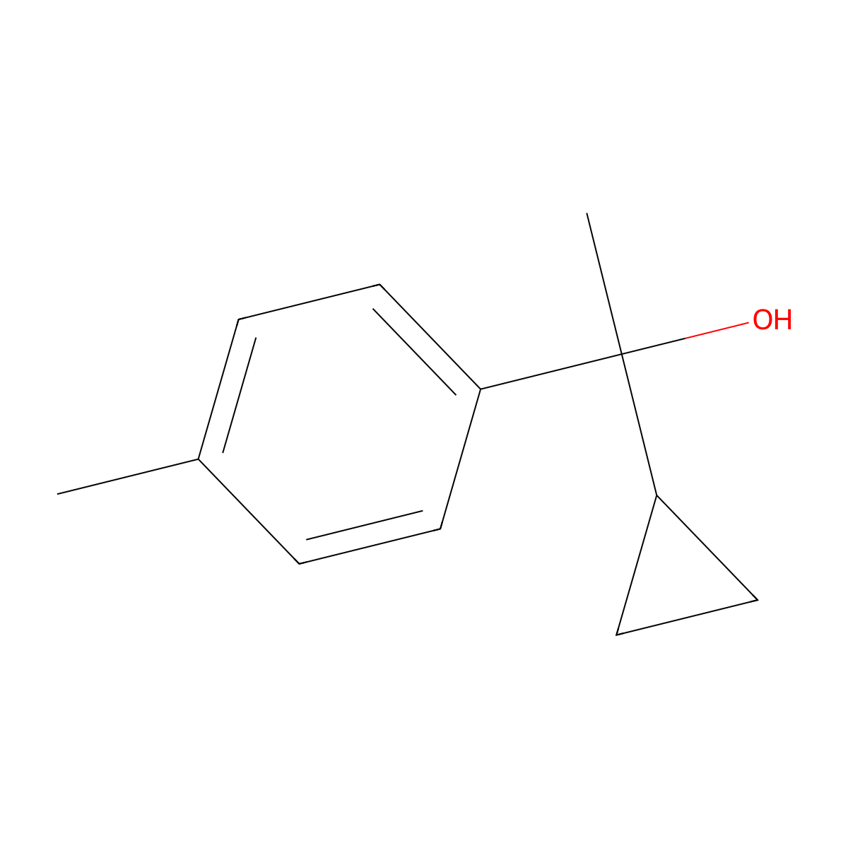 alpha-Cyclopropyl-alpha,4-dimethylbenzenemethanol molecular structure, CAS 16145-97-4