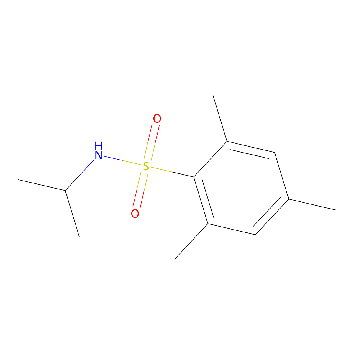 2,4,6-trimethyl-N-propan-2-ylbenzenesulfonamide molecular structure, CAS 161452-11-5