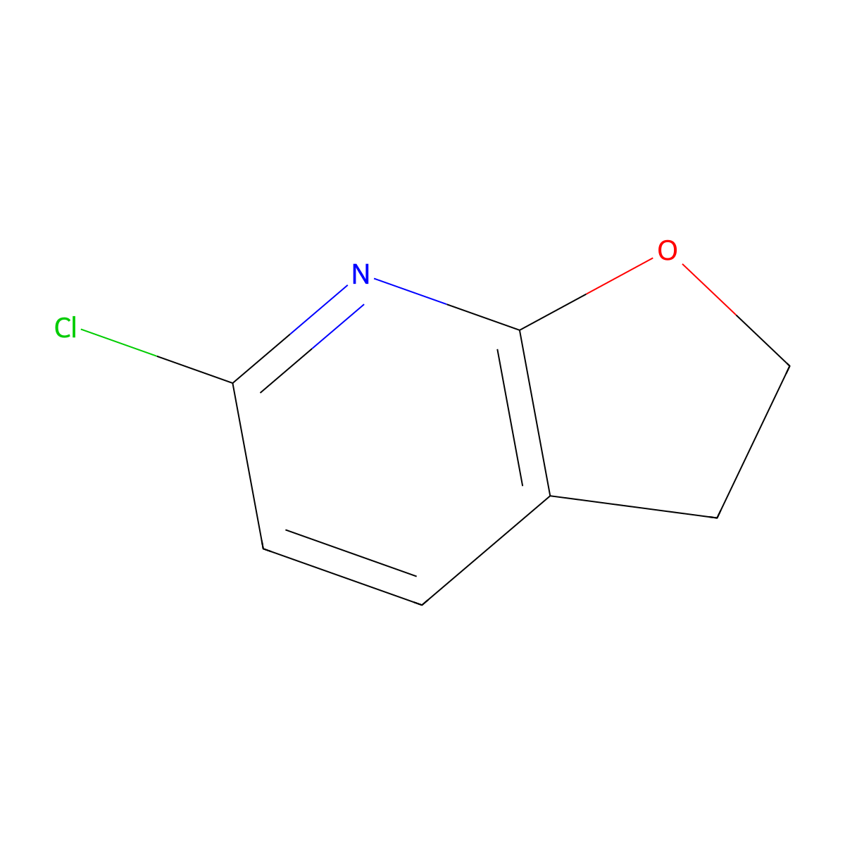 6-chloro-2H,3H-furo(2,3-b)pyridine molecular structure, CAS 161454-93-9
