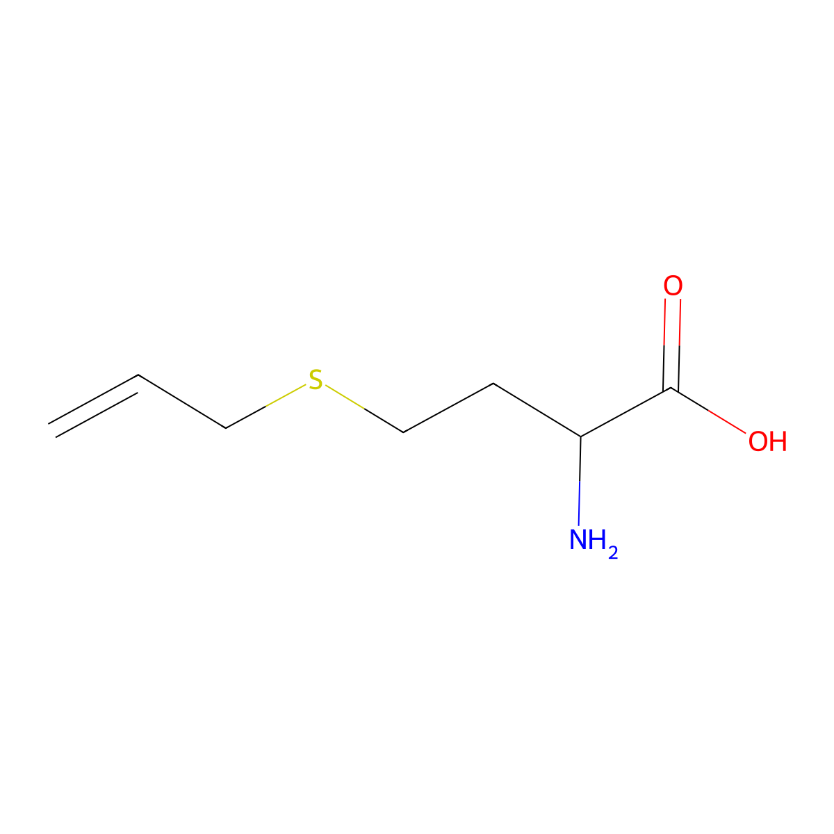 (2S)-2-Amino-4-(prop-2-en-1-ylsulfanyl)butanoic acid molecular structure, CAS 16146-23-9
