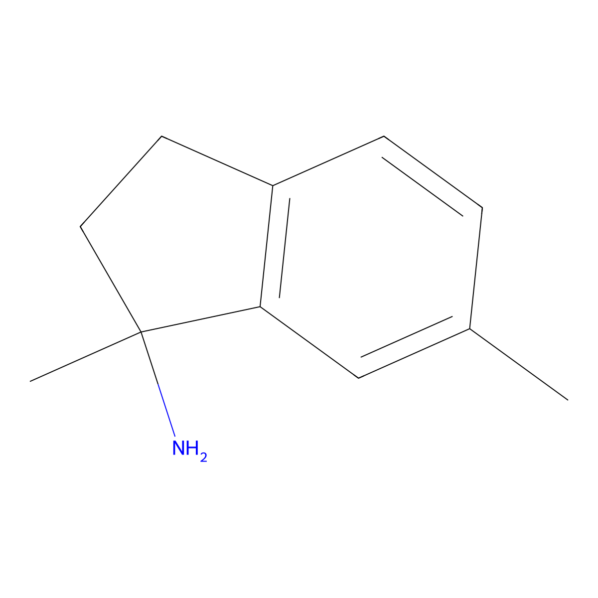 1,6-dimethyl-2,3-dihydro-1H-inden-1-amine molecular structure, CAS 161465-09-4