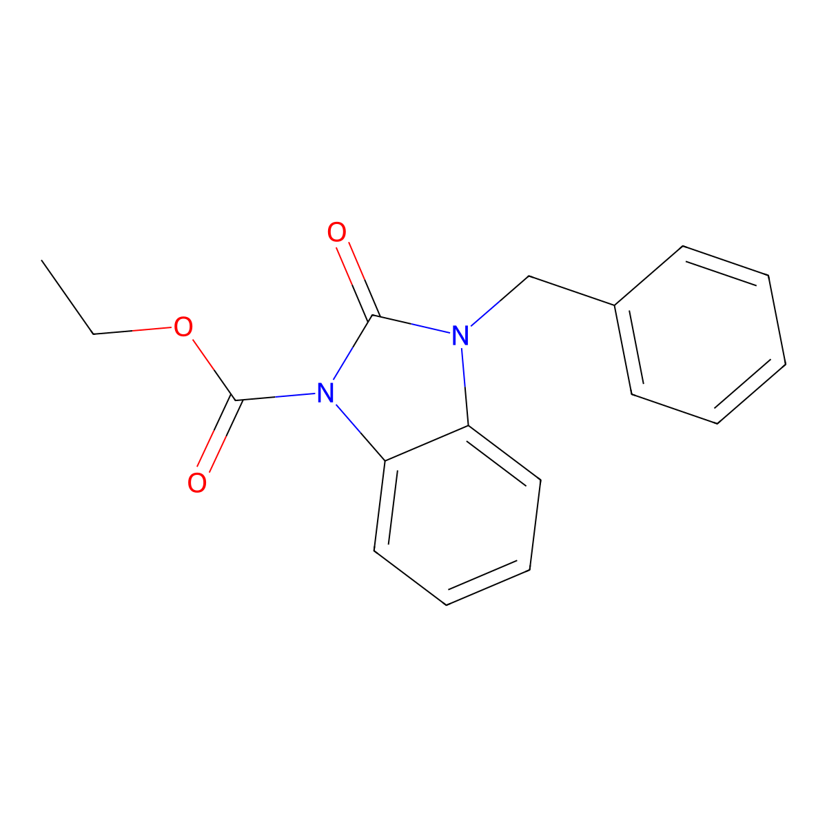 ethyl 3-benzyl-2-oxo-2,3-dihydro-1H-1,3-benzimidazole-1-carboxylate molecular structure, CAS 161468-70-8
