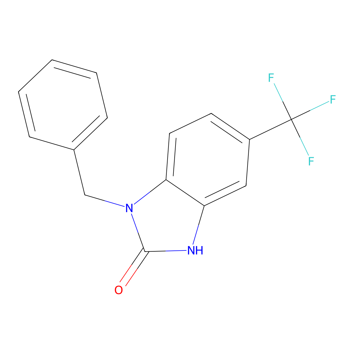 1-benzyl-5-(trifluoromethyl)-1H-benzo[d]imidazol-2(3H)-one molecular structure, CAS 161469-01-8