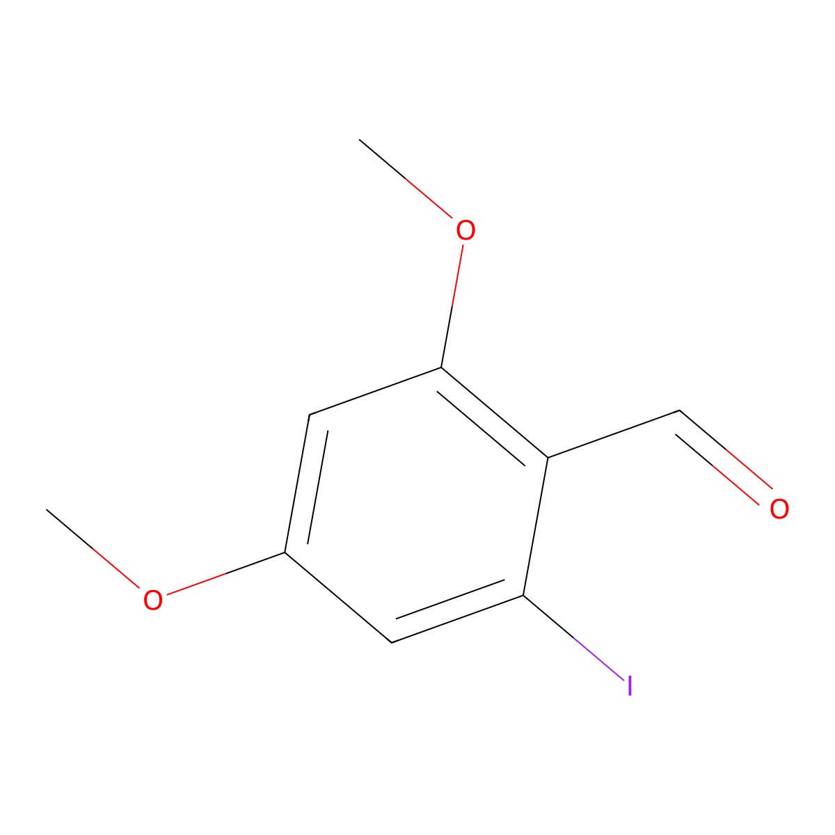 2-Iodo-4,6-dimethoxybenzaldehyde molecular structure, CAS 16147-09-4