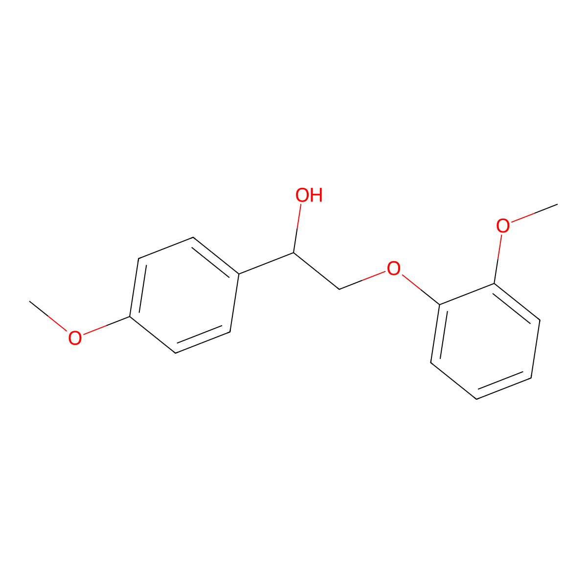 2-(2-Methoxyphenoxy)-1-(4-methoxyphenyl)ethanol molecular structure, CAS 161470-31-1
