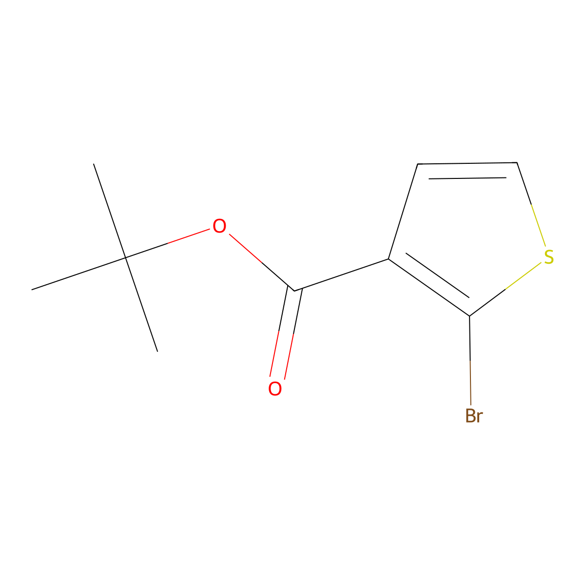 tert-Butyl 2-bromothiophene-3-carboxylate molecular structure, CAS 1614825-46-5